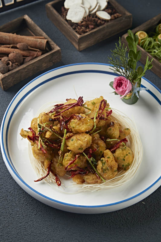 拖面干炸扇贝肉图片