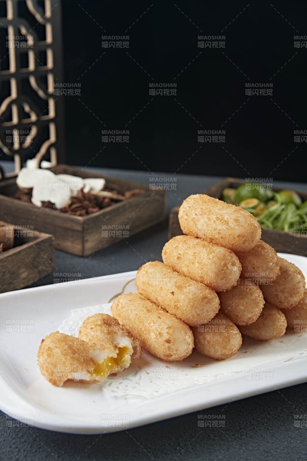 油炸奶黄糍粑图片