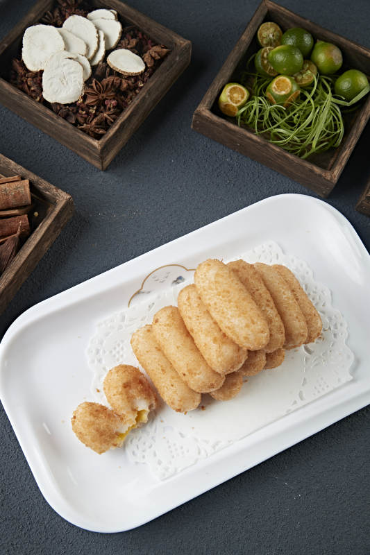 油炸奶黄糍粑图片