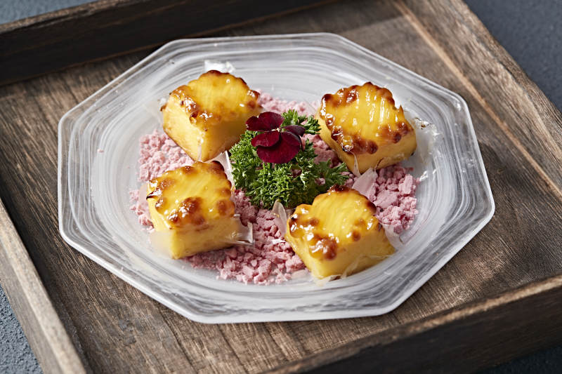 焦糖菠萝芝士蛋糕图片