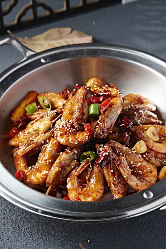 麻辣香锅鸡翅大虾图片