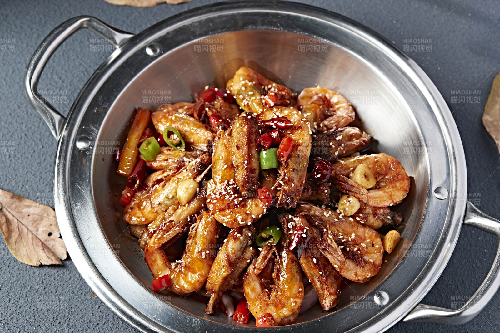 麻辣香锅鸡翅大虾图片
