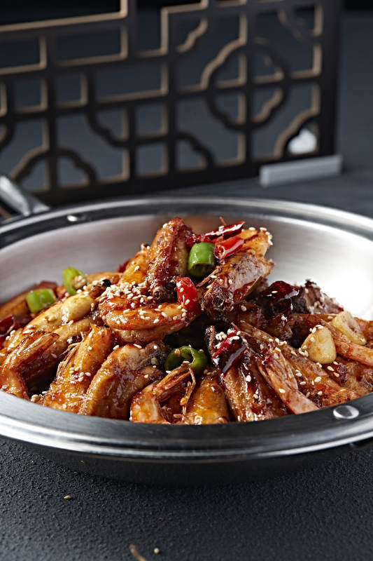 麻辣香锅鸡翅大虾图片