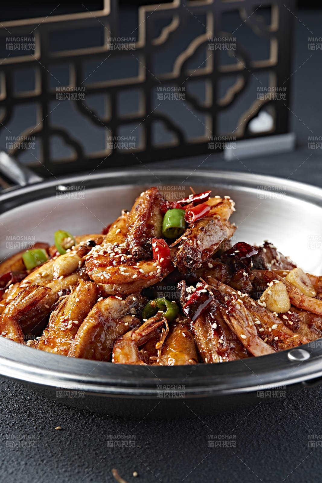 麻辣香锅鸡翅大虾图片