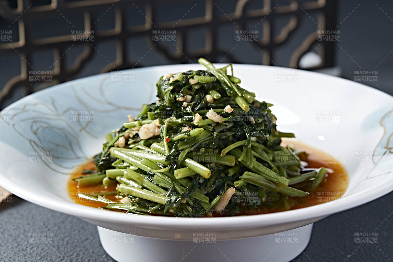 美味小炒肉沫烧空心菜图片