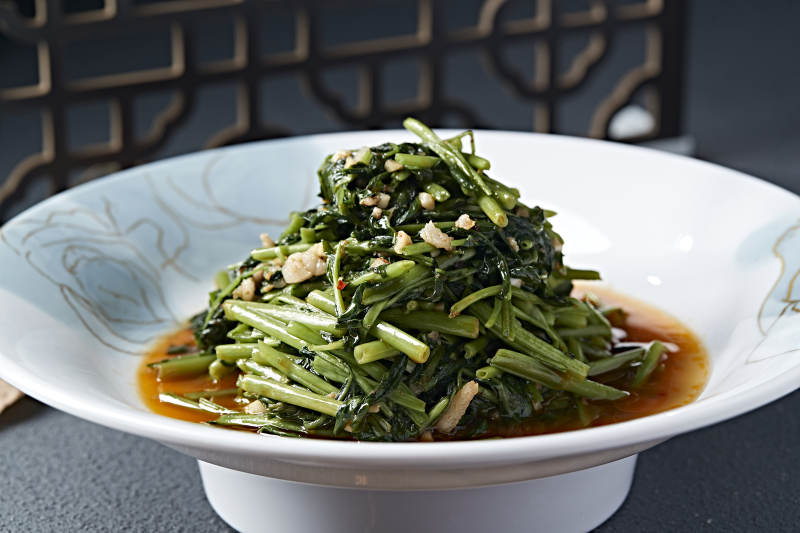 美味小炒肉沫烧空心菜图片