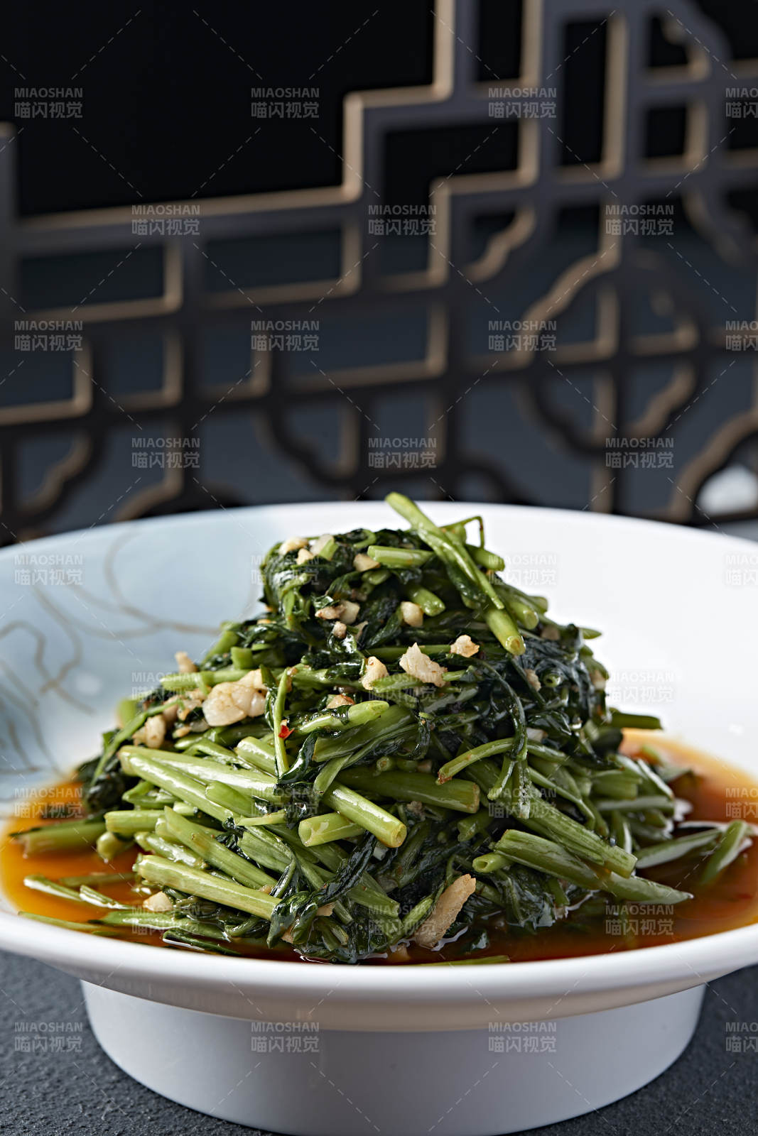 美味小炒肉沫烧空心菜图片