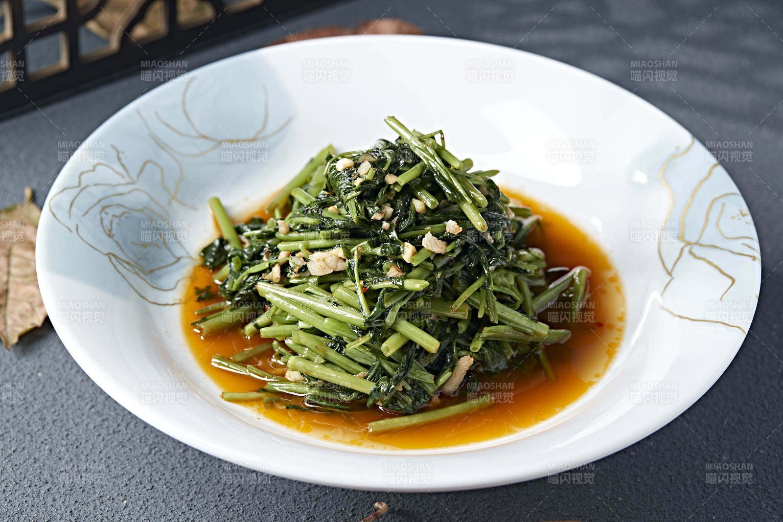 美味小炒肉沫烧空心菜图片