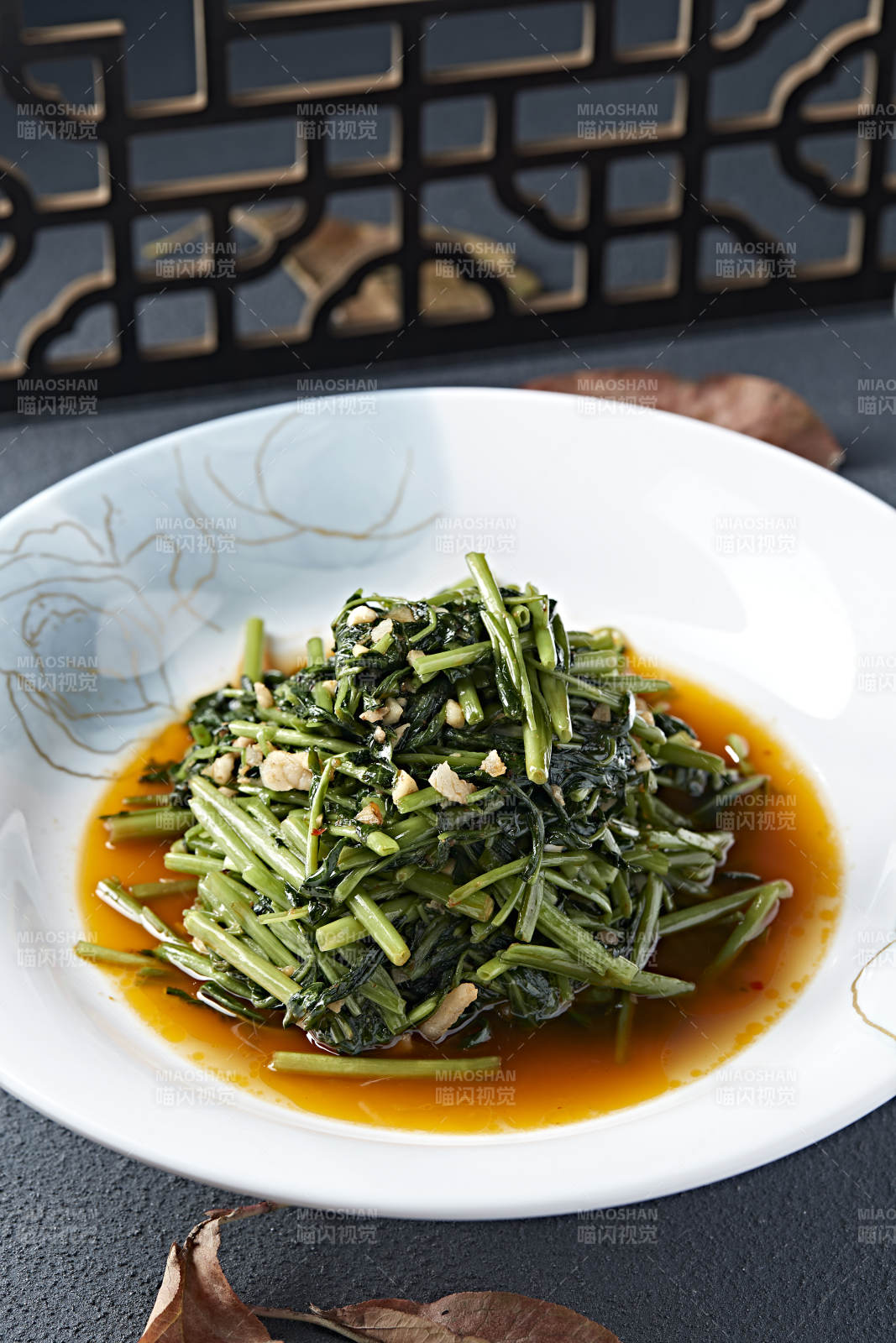 美味小炒肉沫烧空心菜图片