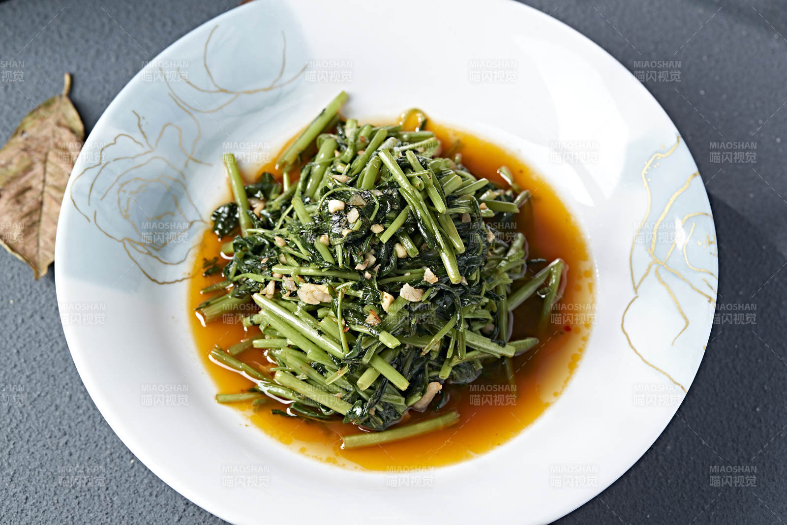 美味小炒肉沫烧空心菜图片