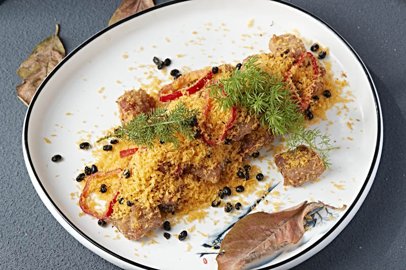 避风塘豆豉香炸蒜香骨图片