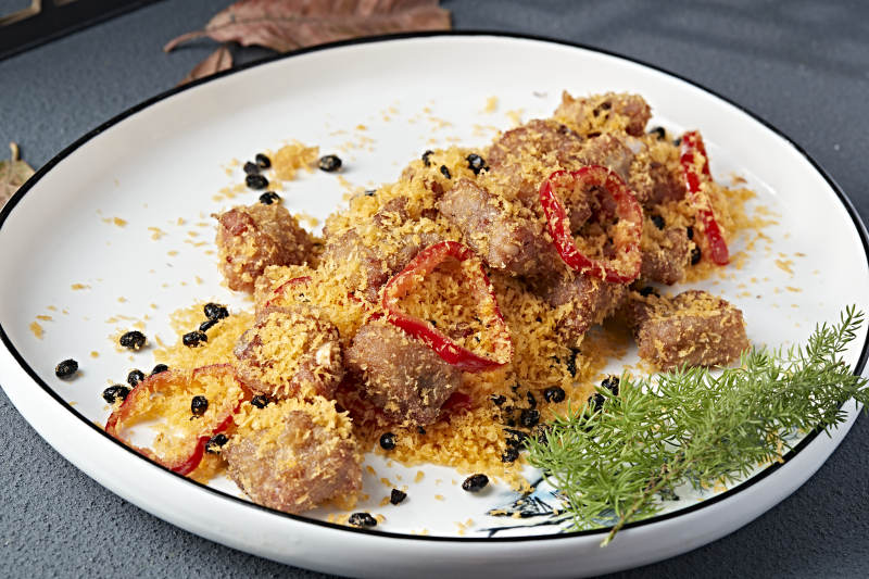 避风塘豆豉香炸蒜香骨图片