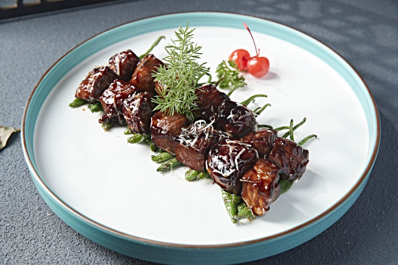 烧椒文火猪梅肉图片