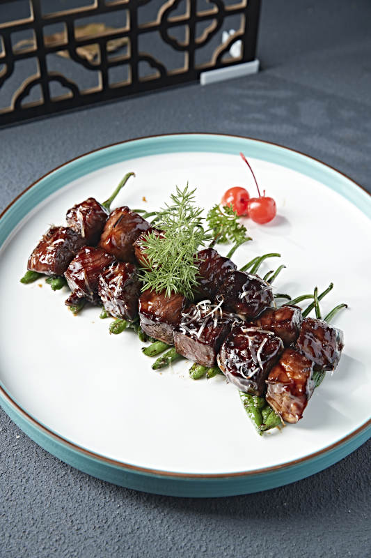 烧椒文火猪梅肉图片