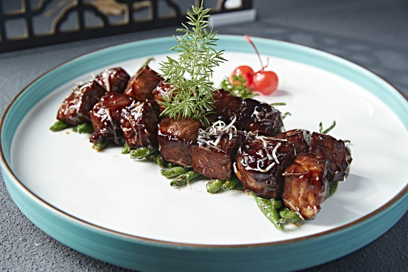 烧椒文火猪梅肉图片