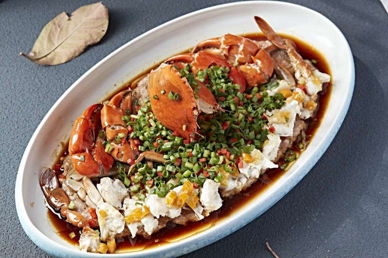 韭香豉油蒸膏蟹图片