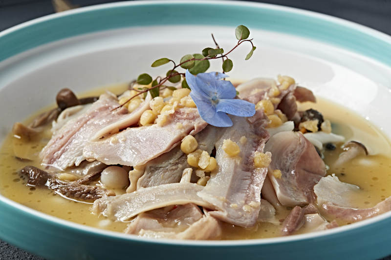 茶树菇鹰嘴豆炖猪肚片图片