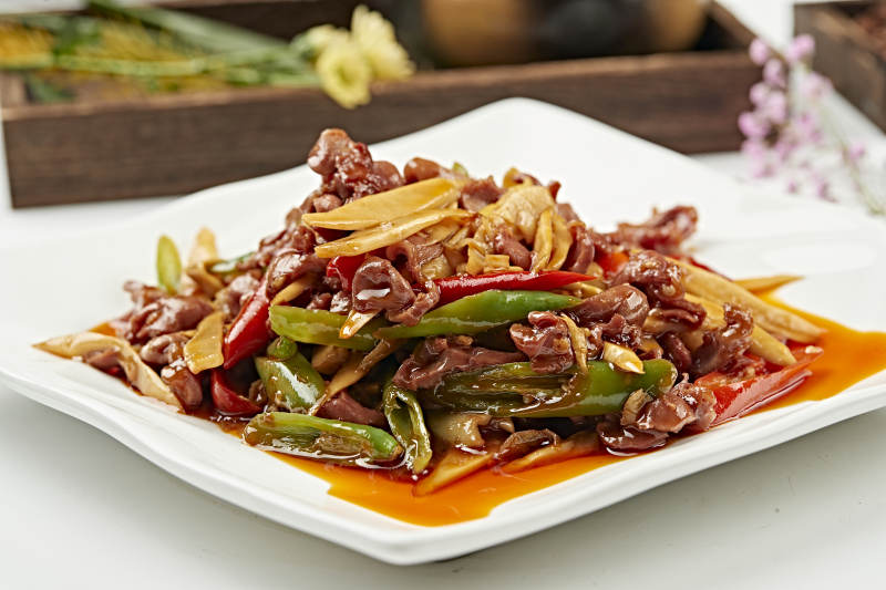 红油嫩笋彩椒炒鸡胗（嫩笋辣炒胗华）图片