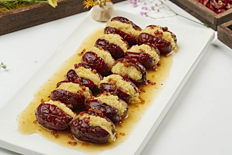 沙棘汁蜜枣酿金米图片