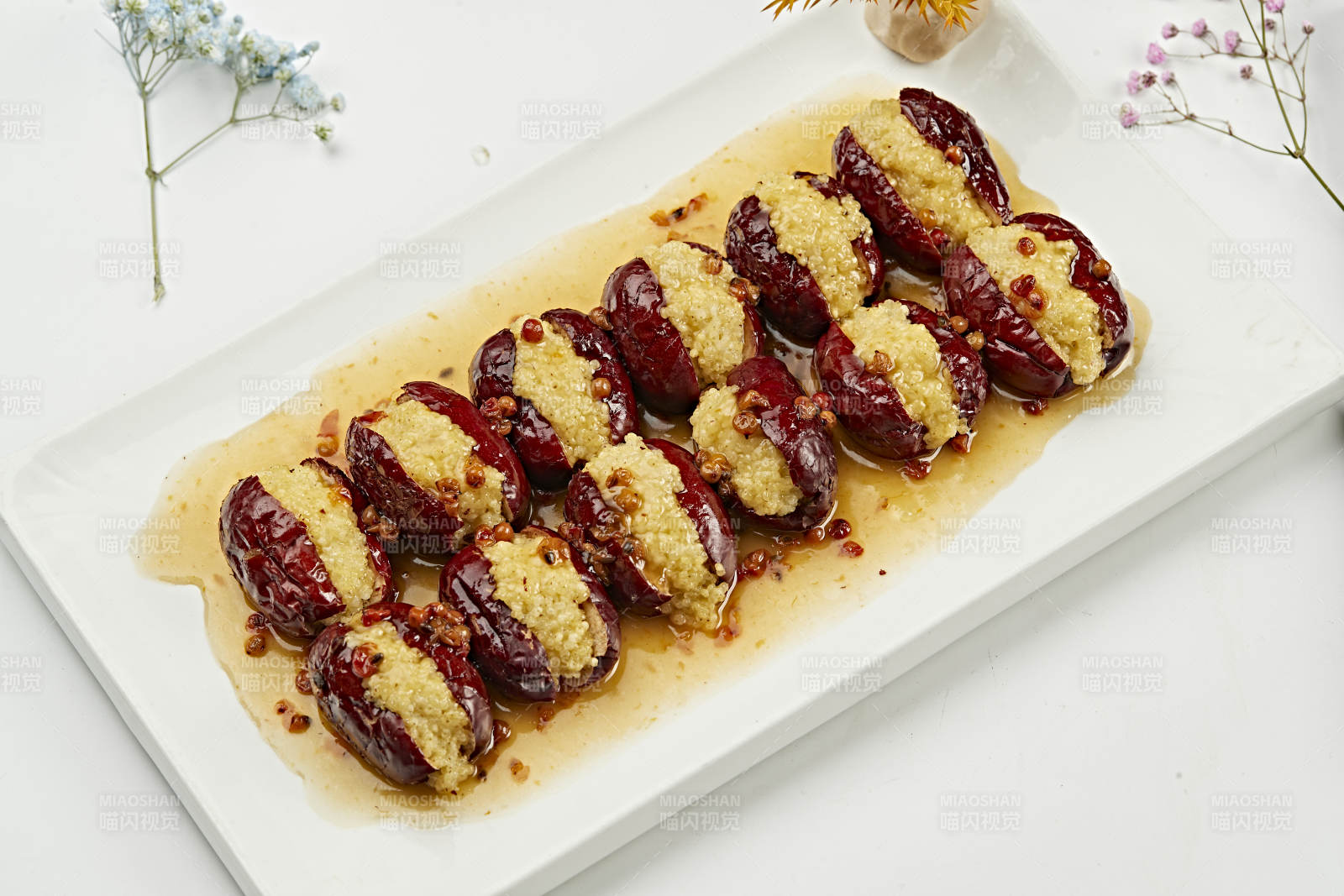 沙棘汁蜜枣酿金米图片