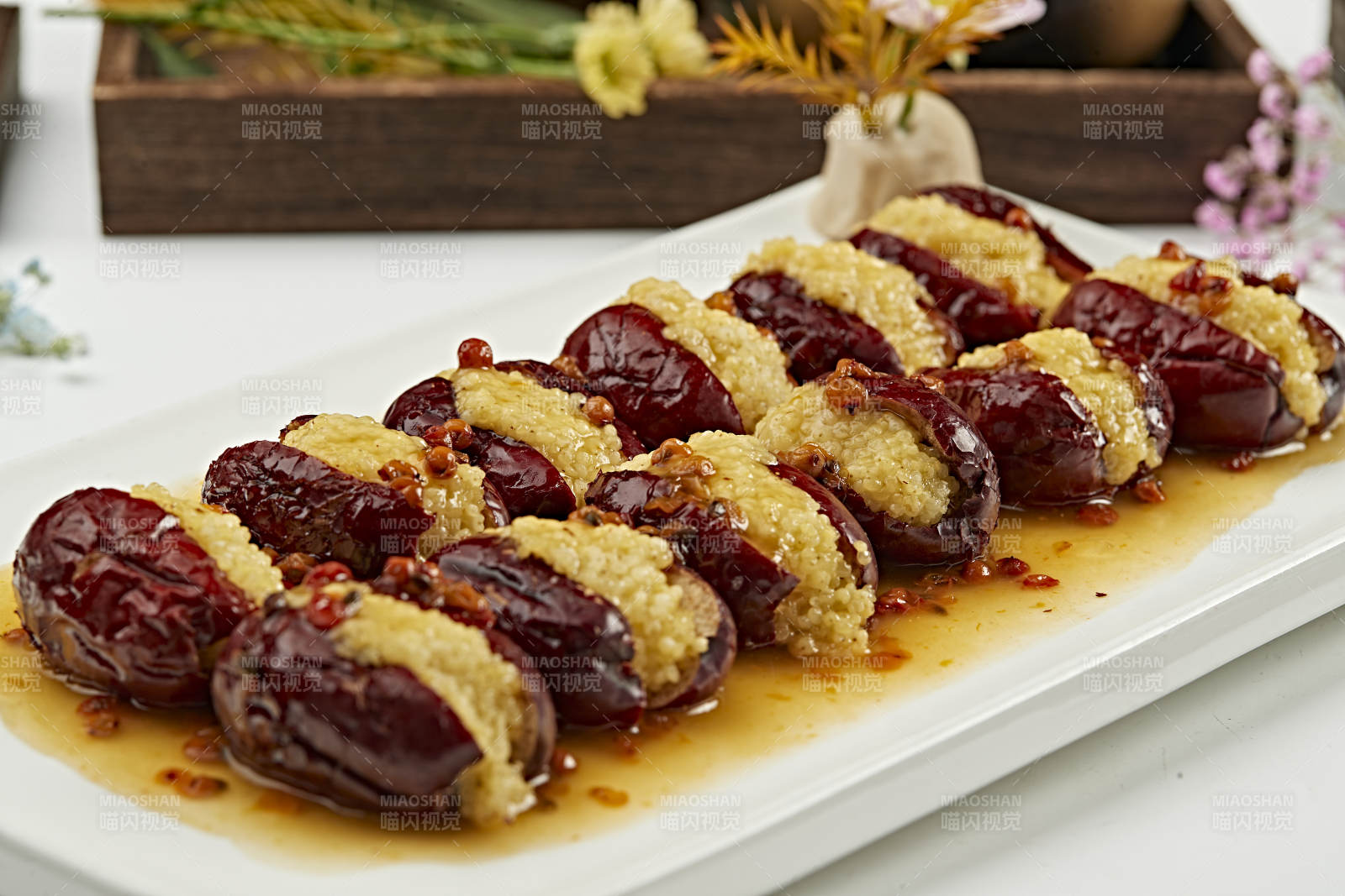 沙棘汁蜜枣酿金米图片