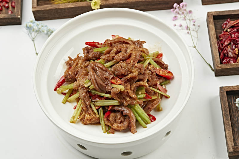 湘味线椒辣炒卤鸭掌图片