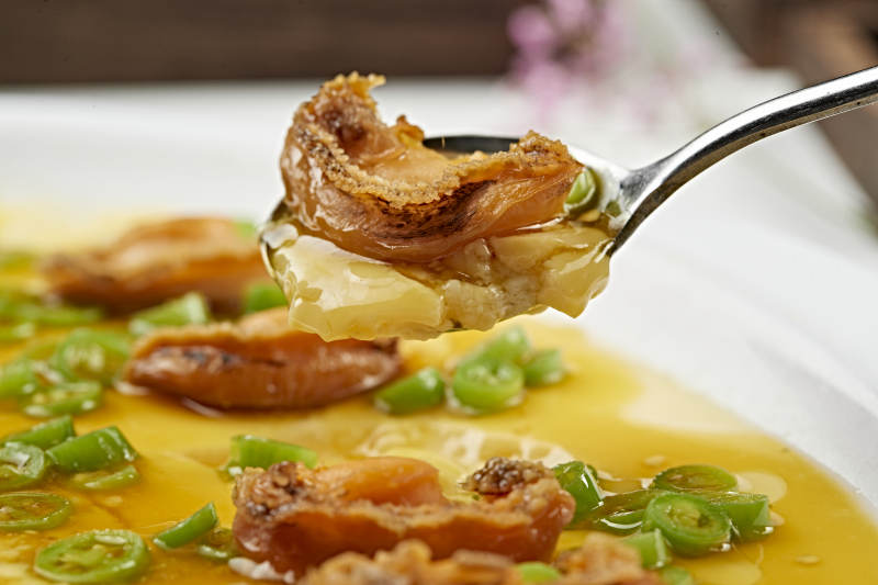 豉油鲜鲍鱼蒸水蛋图片