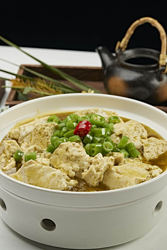 藤椒清油汤煮懒豆腐图片