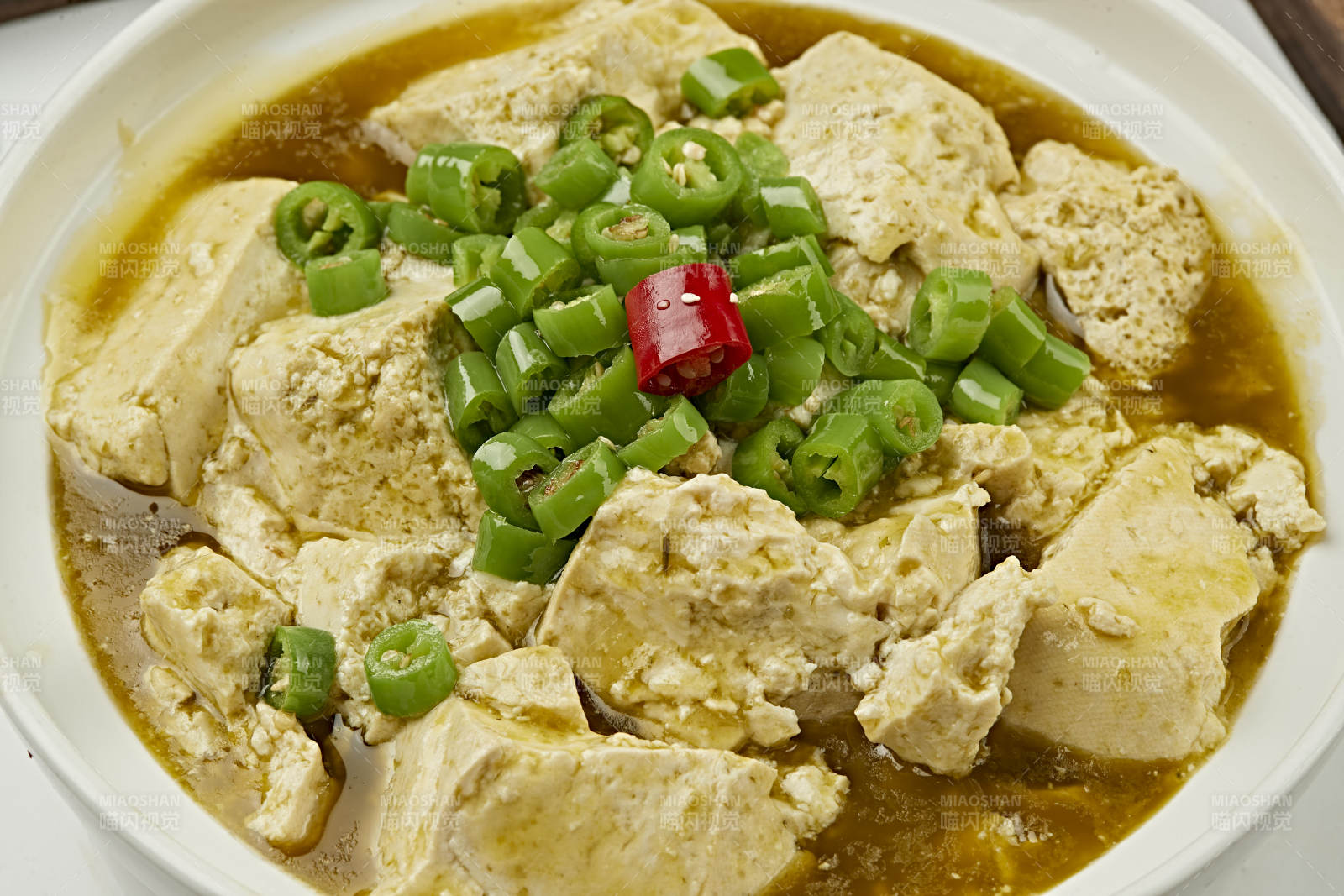 藤椒清油汤煮懒豆腐图片