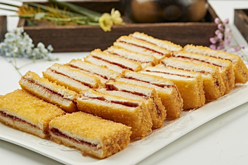 油炸酱香夹心饼图片