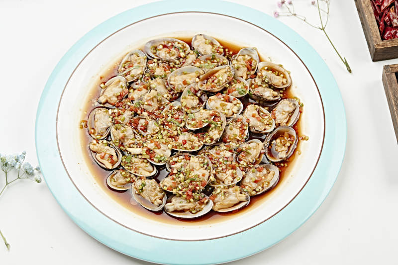 蒸鱼豉油剁椒蒸花蛤图片