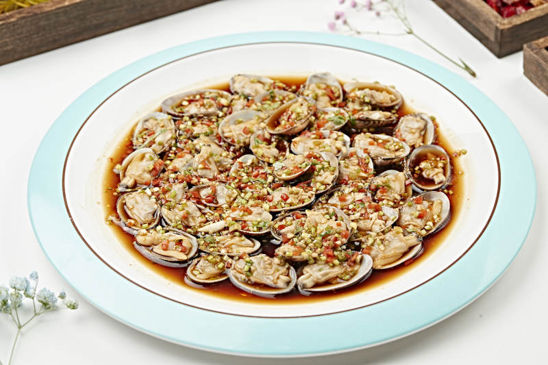蒸鱼豉油剁椒蒸花蛤图片