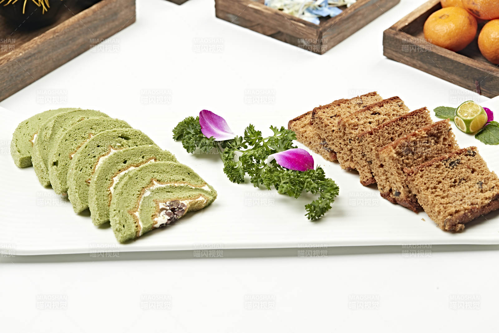 抹茶红豆蛋糕片红枣蛋糕切片拼图片