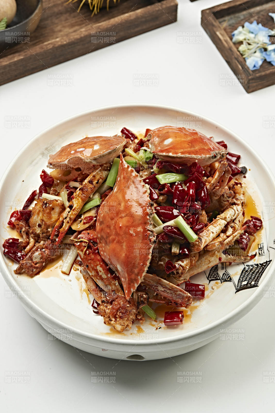 川香葱姜辣炒梭子蟹图片