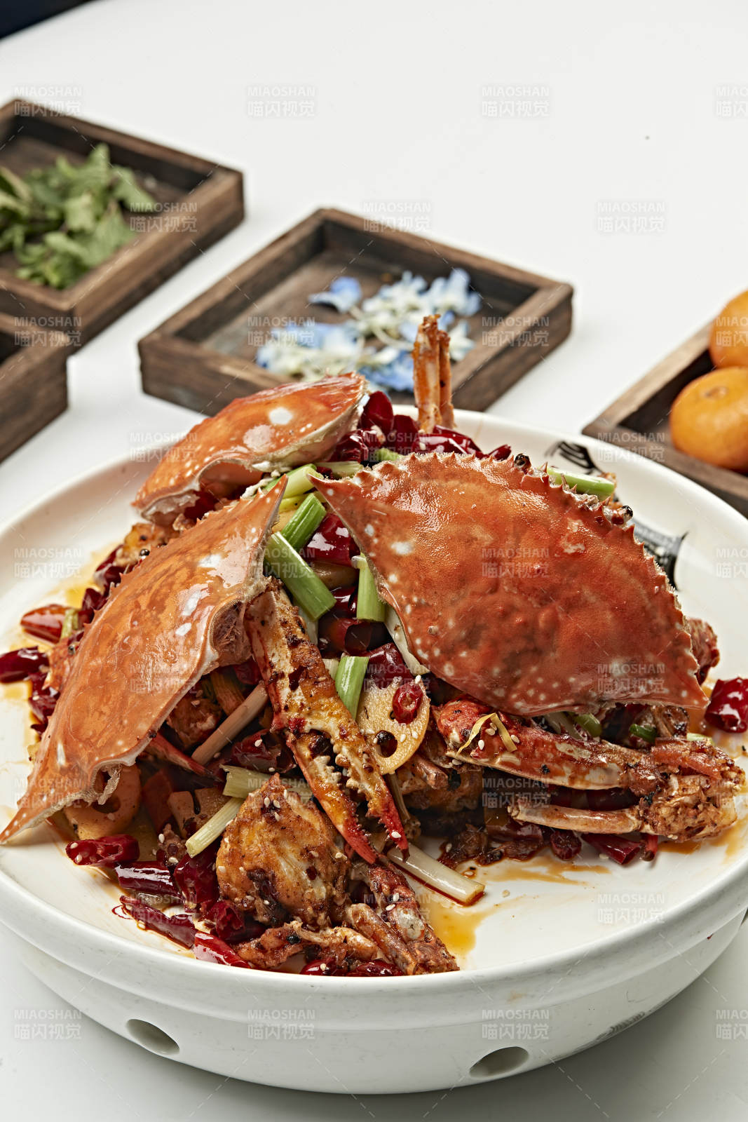 川香葱姜辣炒梭子蟹图片