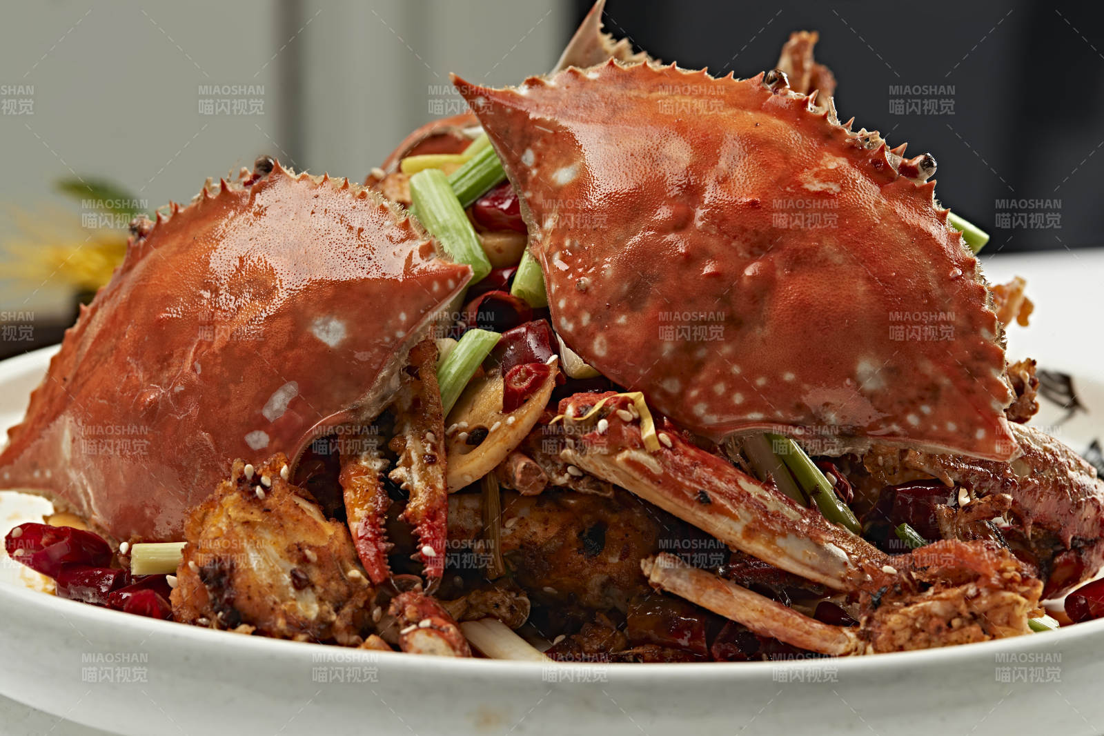 川香葱姜辣炒梭子蟹图片