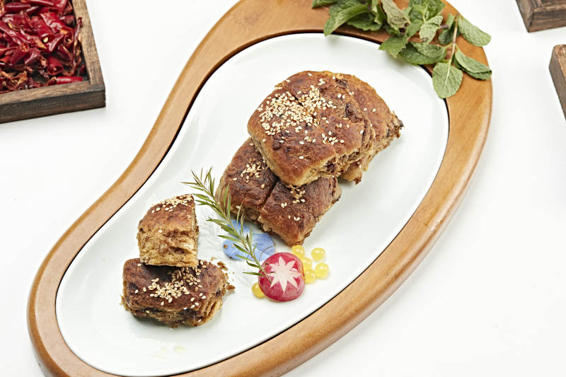 麻酱红糖棋子火烧图片