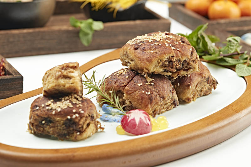 麻酱红糖棋子火烧图片