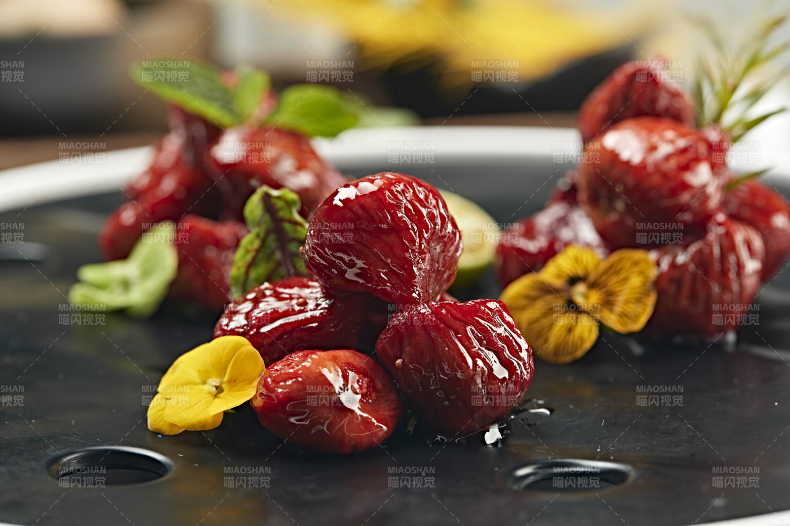 蜜香酿皮红酒无花果图片