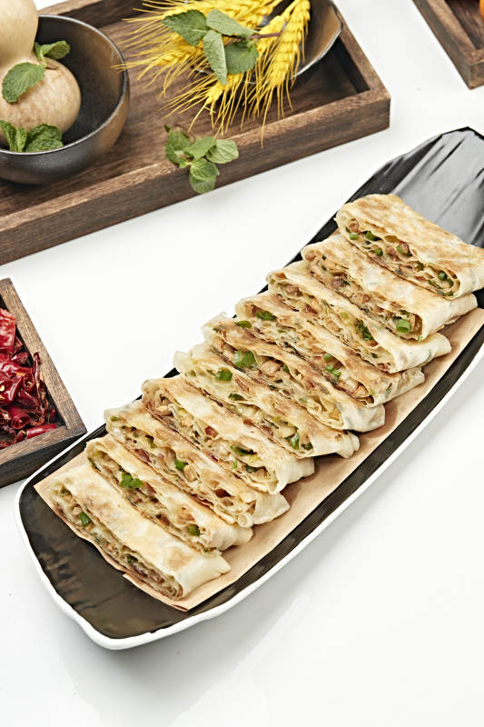 香葱熏肉烙饼图片