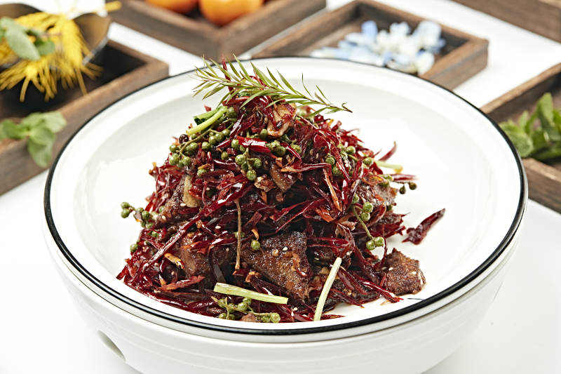 椒麻湘味火爆猪肝图片