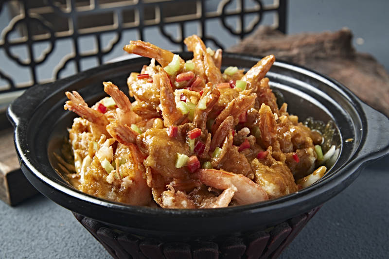 砂锅泰式咖喱虾图片