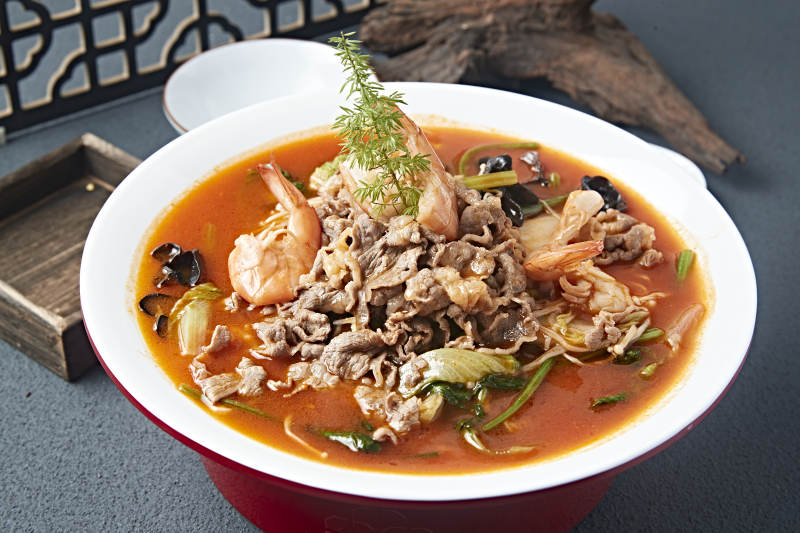 酸汤羊肉烩大虾图片