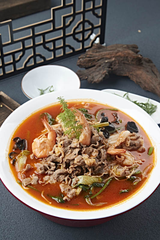 酸汤羊肉烩大虾图片