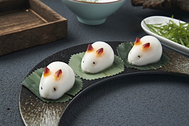 玉兔造型的椰奶布丁图片