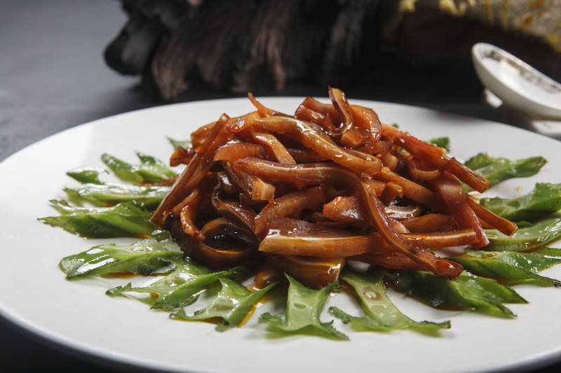 龙豆拌猪耳图片