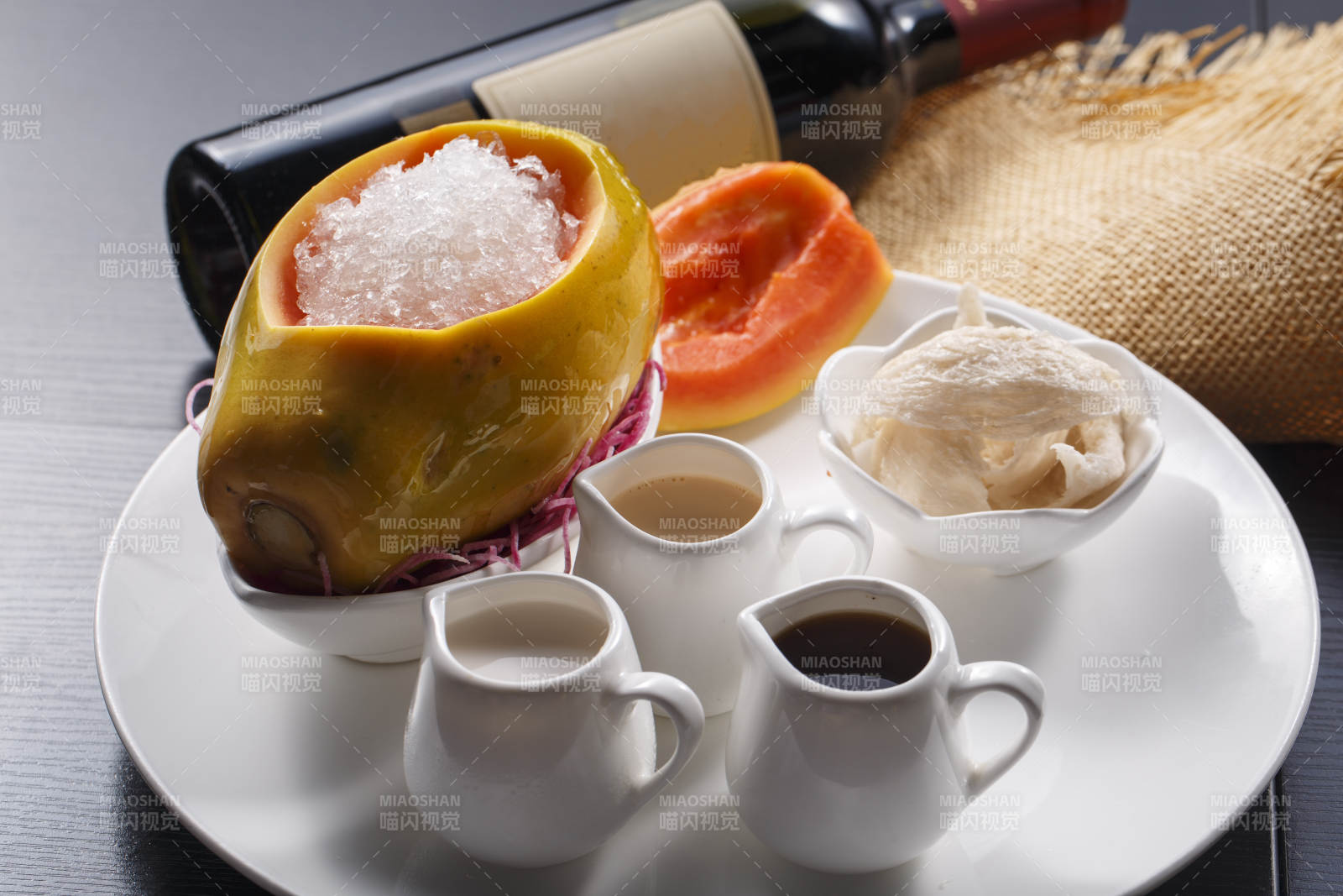 夏威夷木瓜炖雪蛤图片