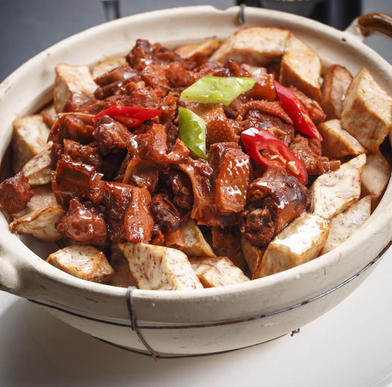 生啫荔浦芋头土鸡煲图片