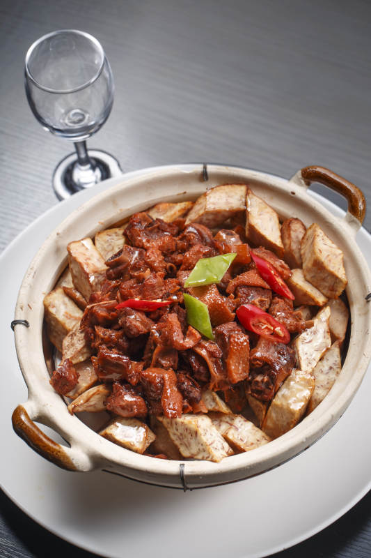 生啫荔浦芋头土鸡煲图片