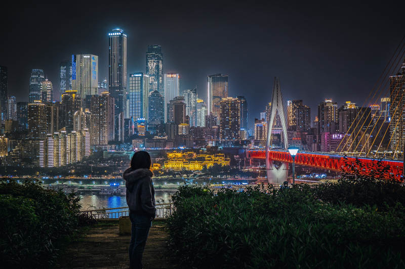 重庆渝中半岛夜景图片